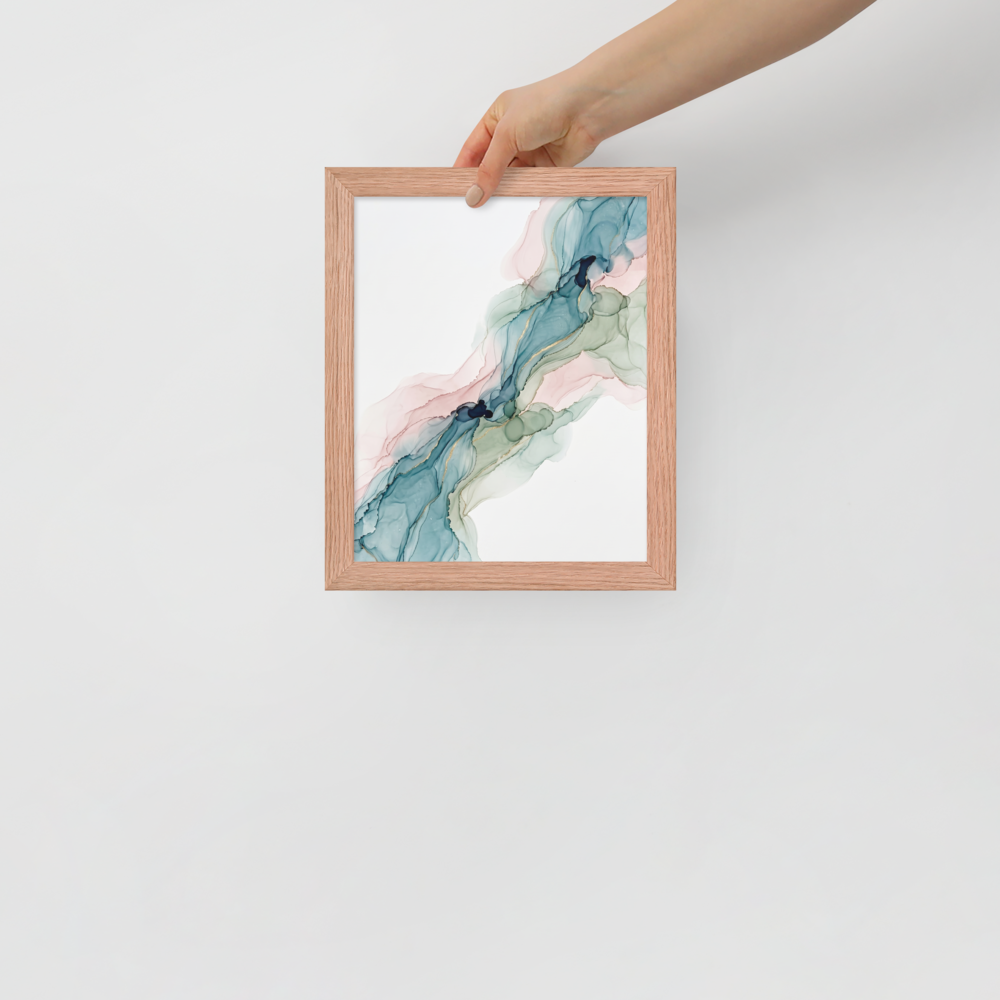 Teal and Blush Alcohol Ink Mockup