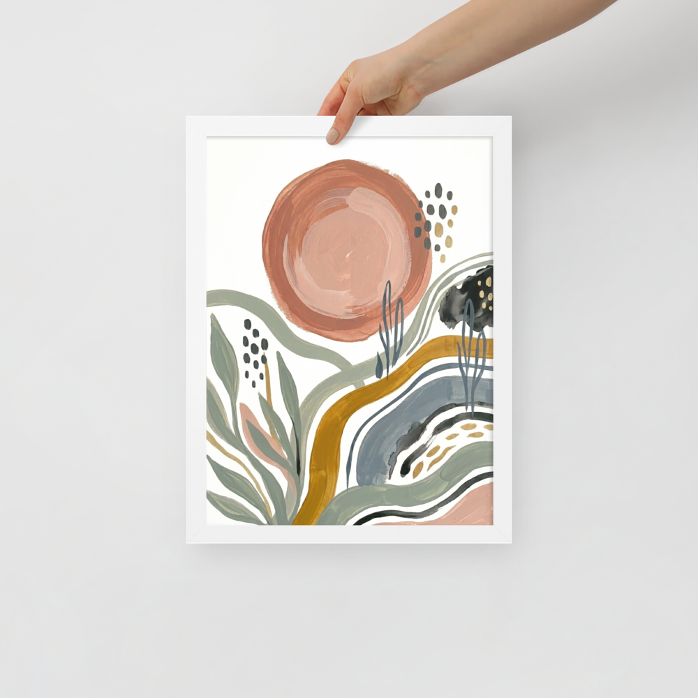 Terracotta Sun and Desert Waves Mockup