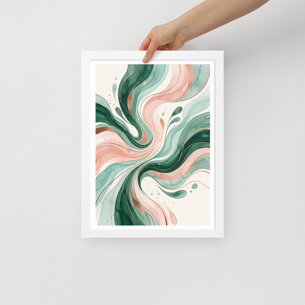Emerald and Blush Fluidity Mockup