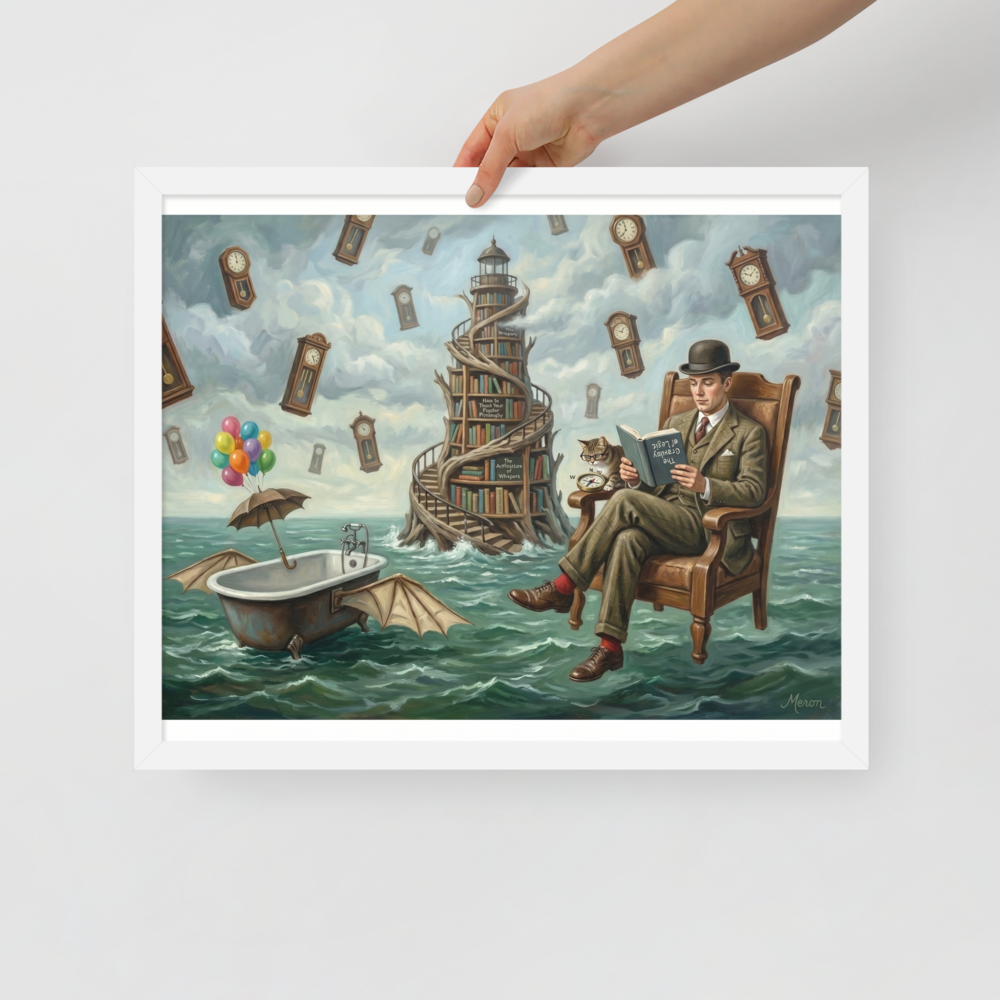 Reading in the Sea of Time Mockup