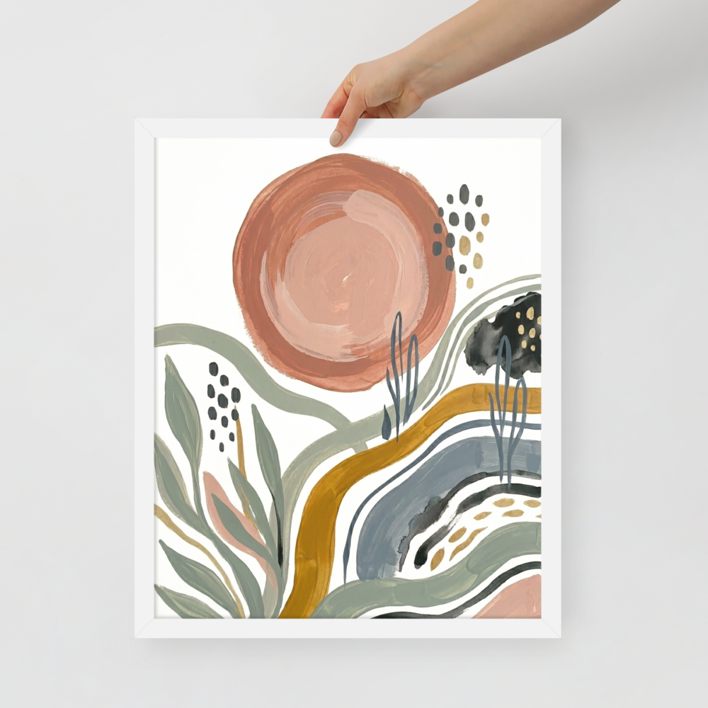 Terracotta Sun and Desert Waves Mockup