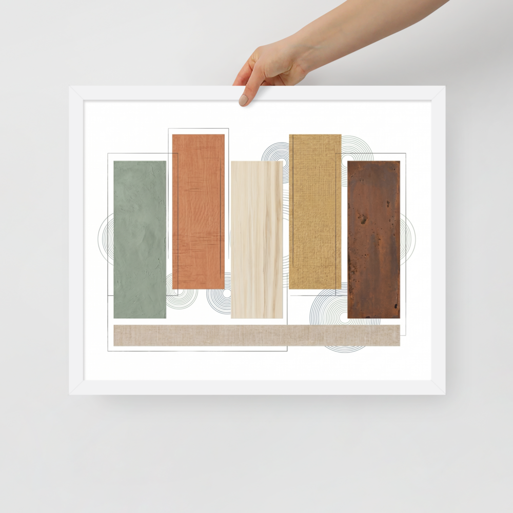Textured Geometric Symphony Mockup