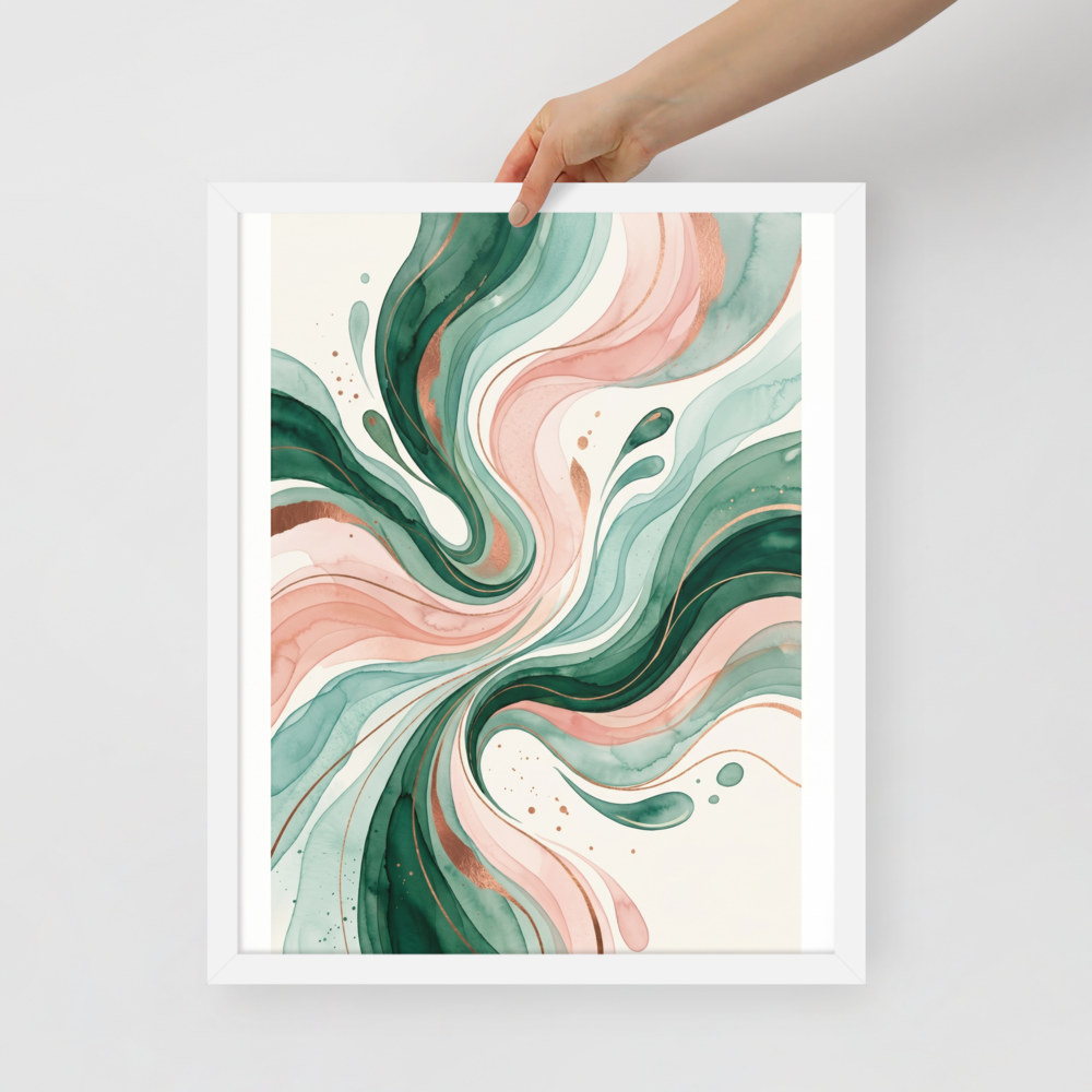 Emerald and Blush Fluidity Mockup