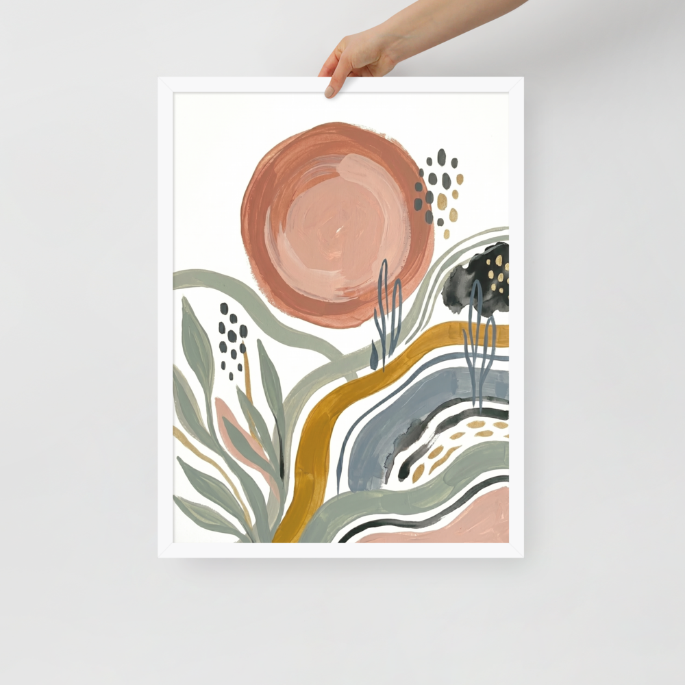 Terracotta Sun and Desert Waves Mockup