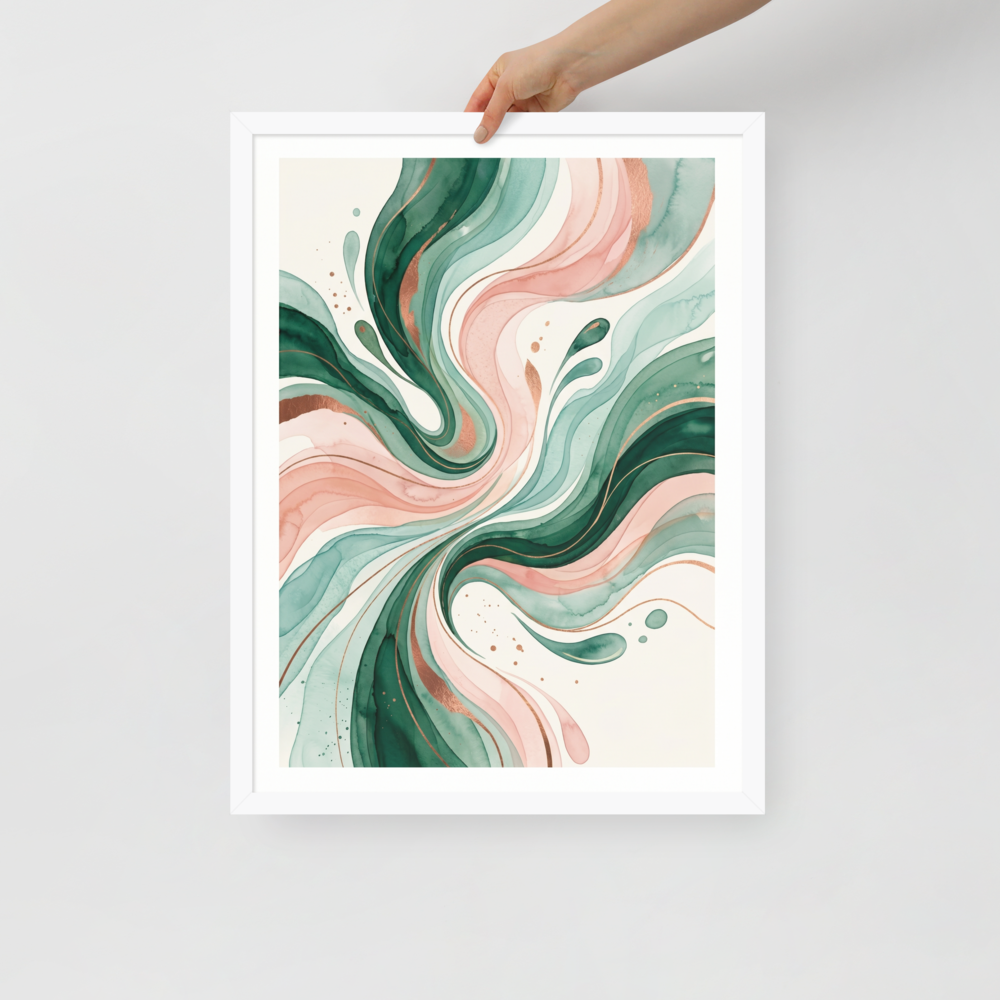 Emerald and Blush Fluidity Mockup