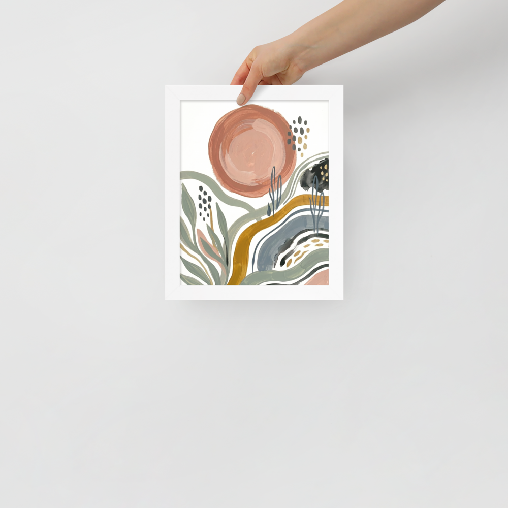 Terracotta Sun and Desert Waves Mockup