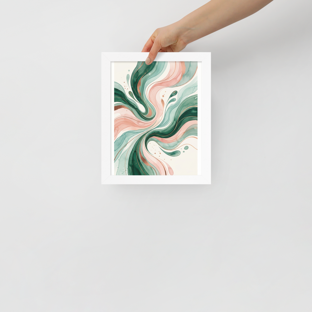 Emerald and Blush Fluidity Mockup