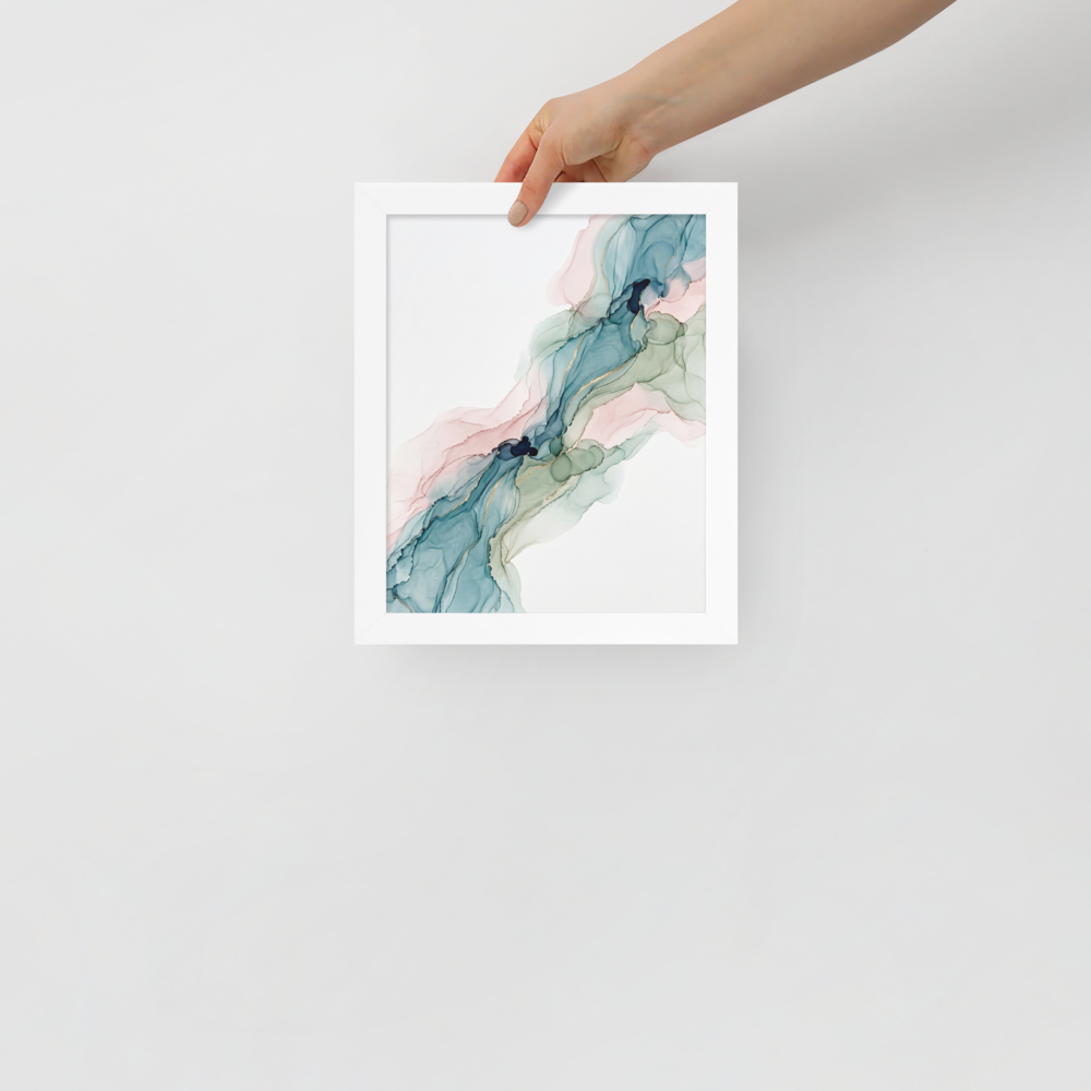 Teal and Blush Alcohol Ink Mockup