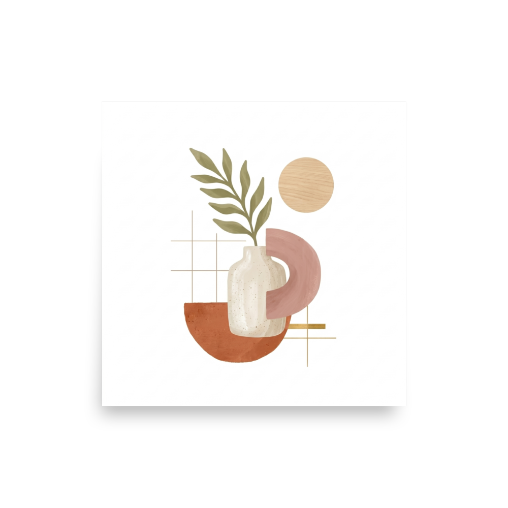 Ceramic Vase and Terracotta Arch Mockup