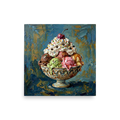 'The Ultimate Sundae' — a Pop art print. A decadent ice cream sundae topped with whipped cream, sprinkles, and a cherry, perfect for sweetening a dining room space.