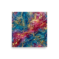 'Geode Bloom' — a Abstract art print. A vibrant teal and magenta geode abstract artwork, perfect for a Bedroom.