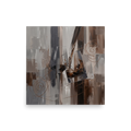 Abstract art wall art for the kitchen, 'Essence of the Pour'. An Elegant Abstract art painting of liquid pouring into a glass with textured neutral blocks, perfect for a modern Kitchen.