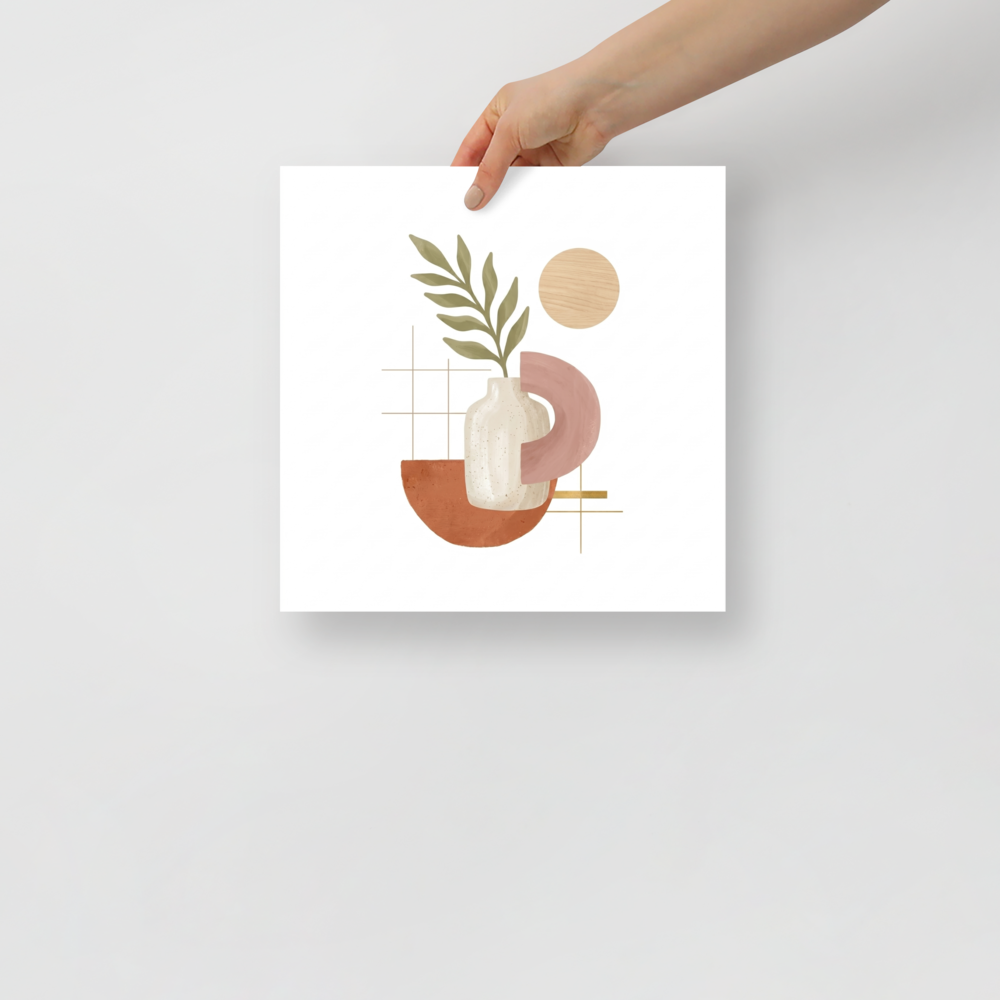 Ceramic Vase and Terracotta Arch Mockup