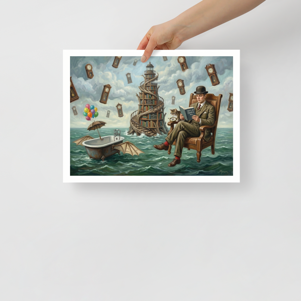 Reading in the Sea of Time Mockup