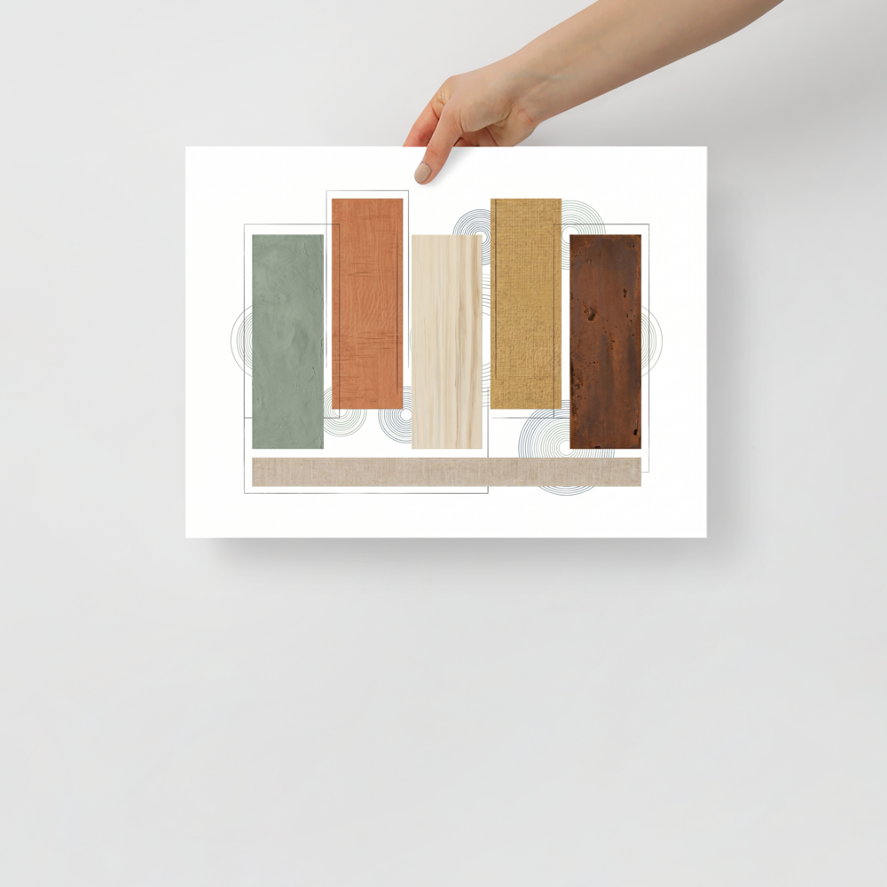 Textured Geometric Symphony Mockup
