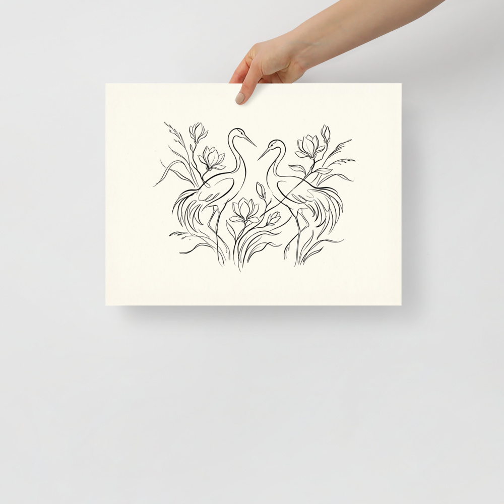 Elegant Avian Pair Mockup