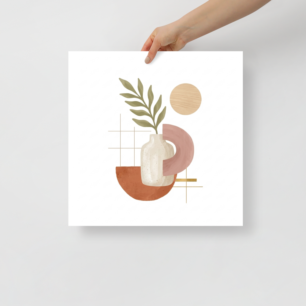 Ceramic Vase and Terracotta Arch Mockup