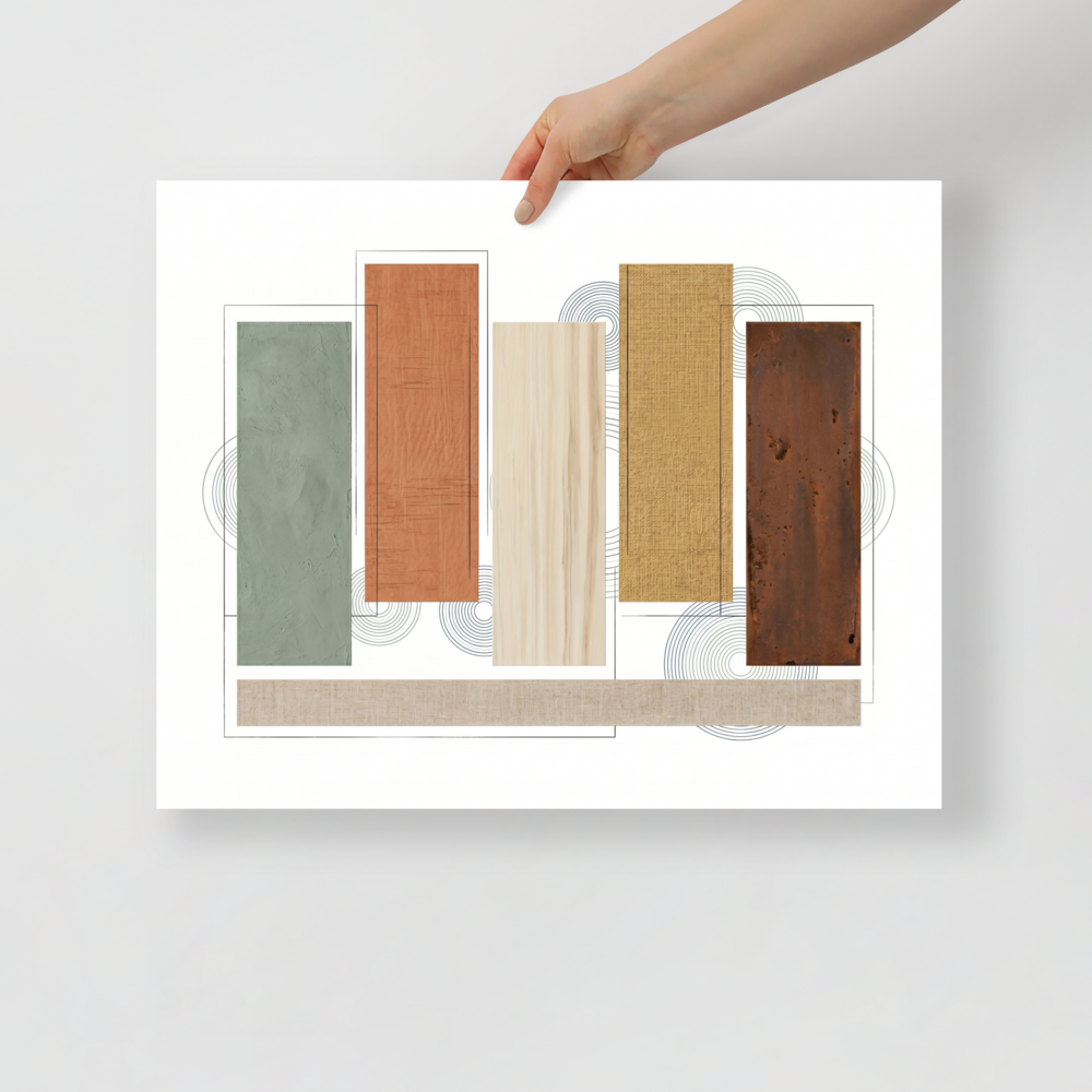 Textured Geometric Symphony Mockup