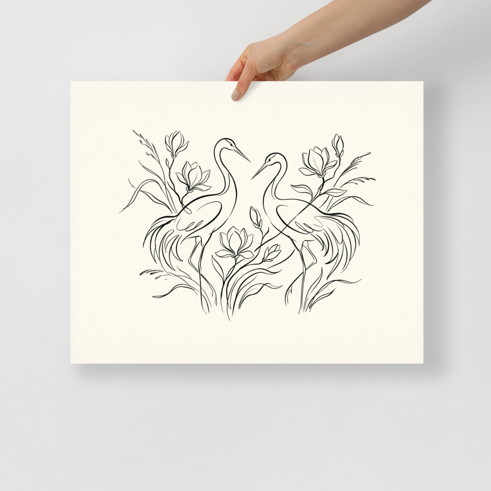 Elegant Avian Pair Mockup
