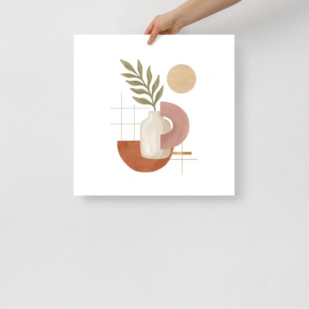 Ceramic Vase and Terracotta Arch Mockup