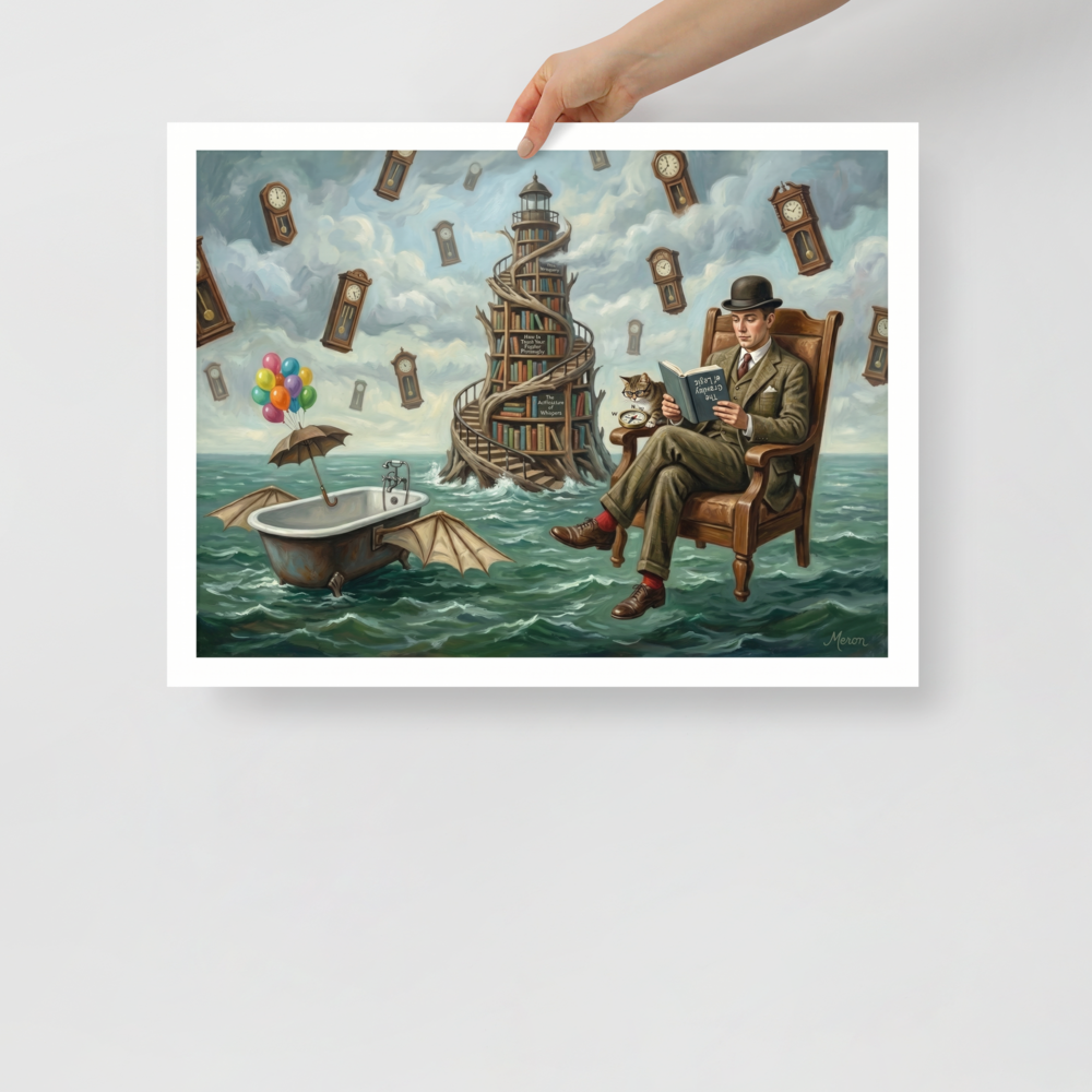 Reading in the Sea of Time Mockup