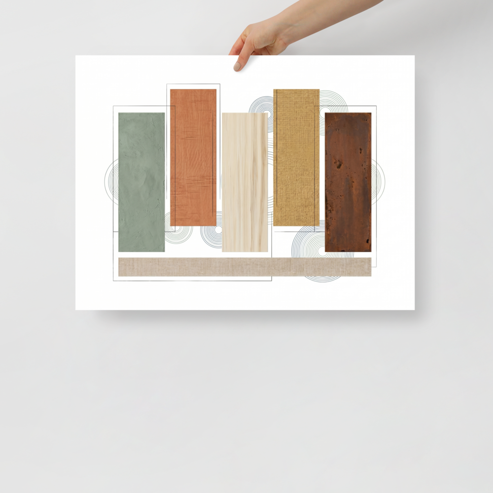 Textured Geometric Symphony Mockup