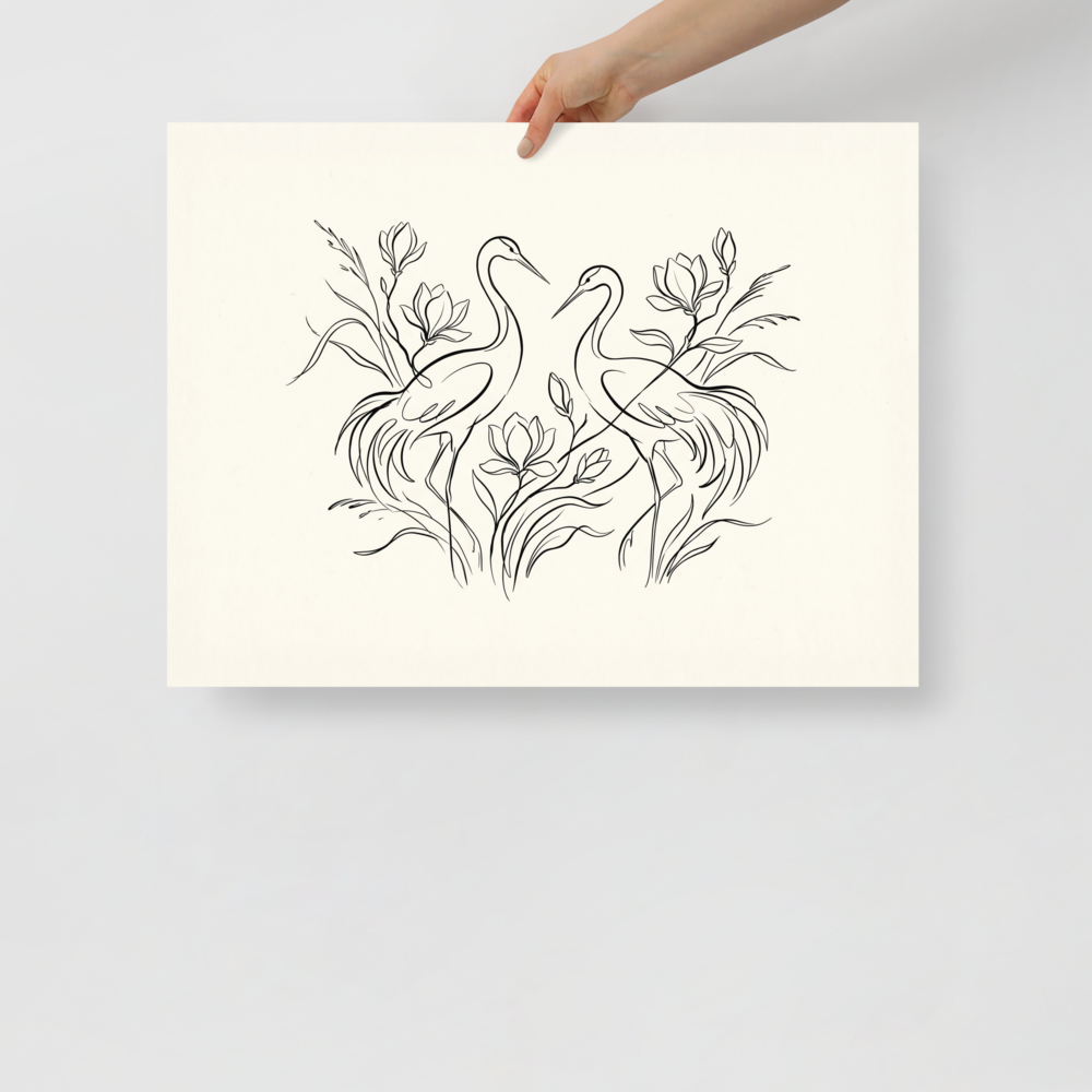 Elegant Avian Pair Mockup