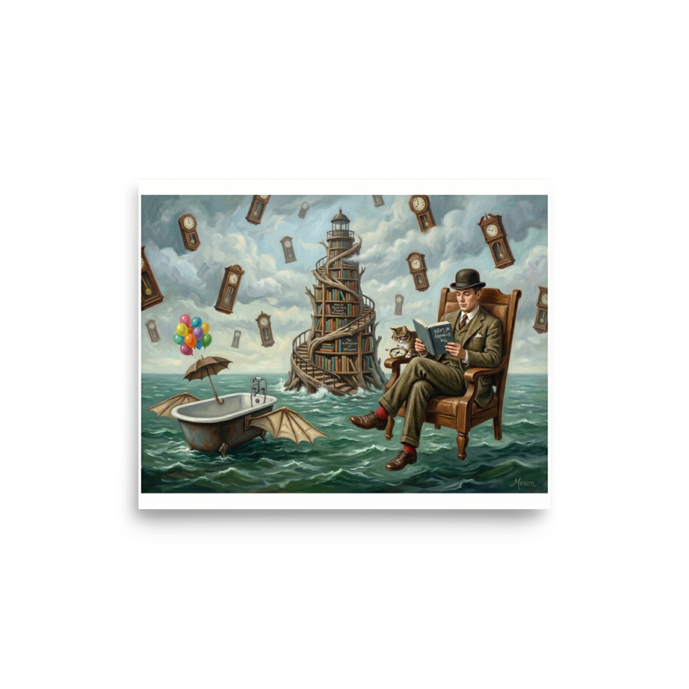 Reading in the Sea of Time Mockup
