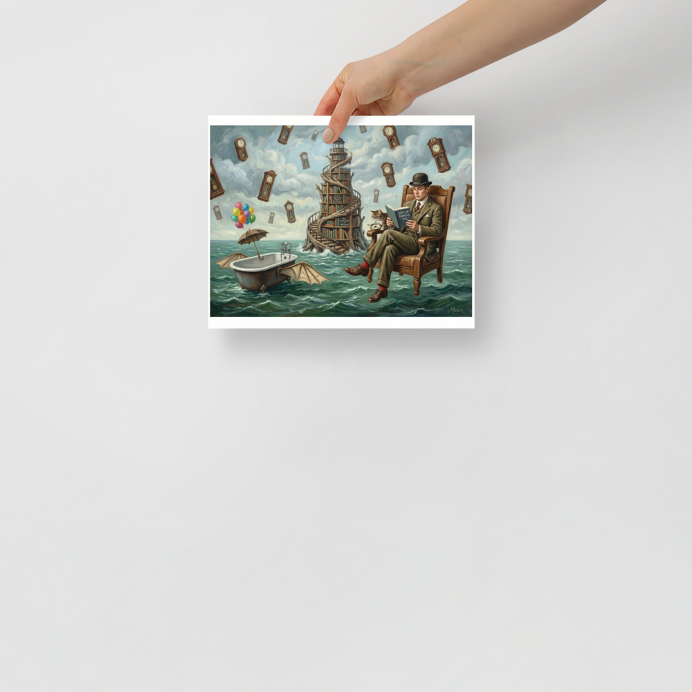 Reading in the Sea of Time Mockup