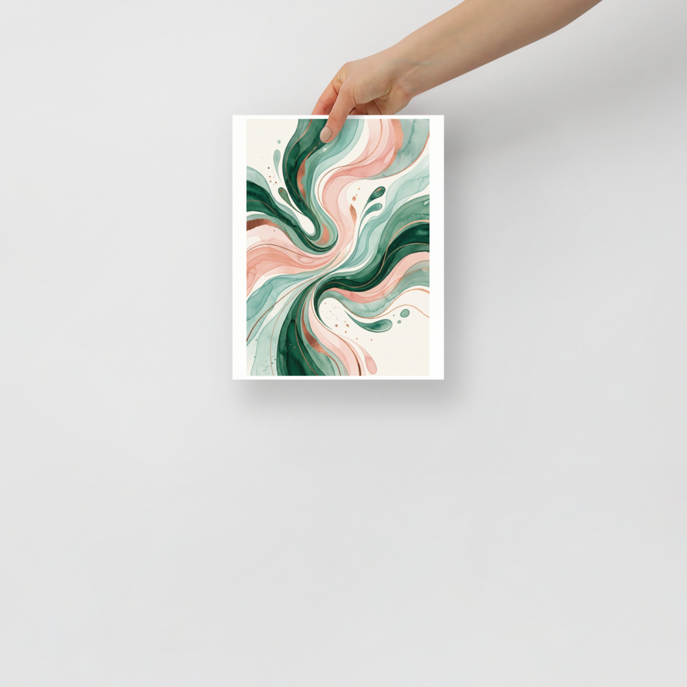 Emerald and Blush Fluidity Mockup
