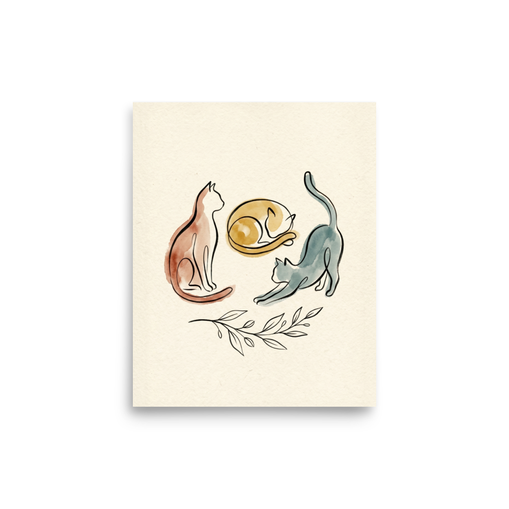 Feline Trio Mockup