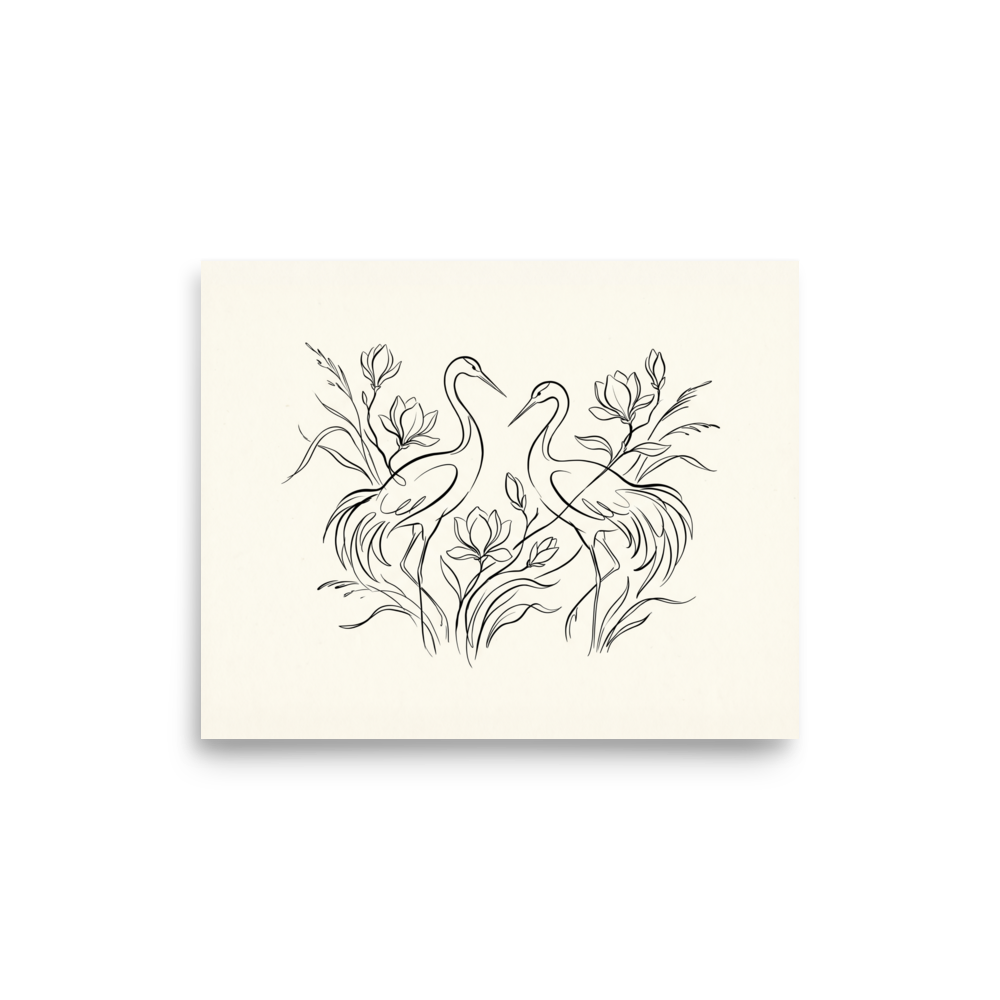 Elegant Avian Pair Mockup