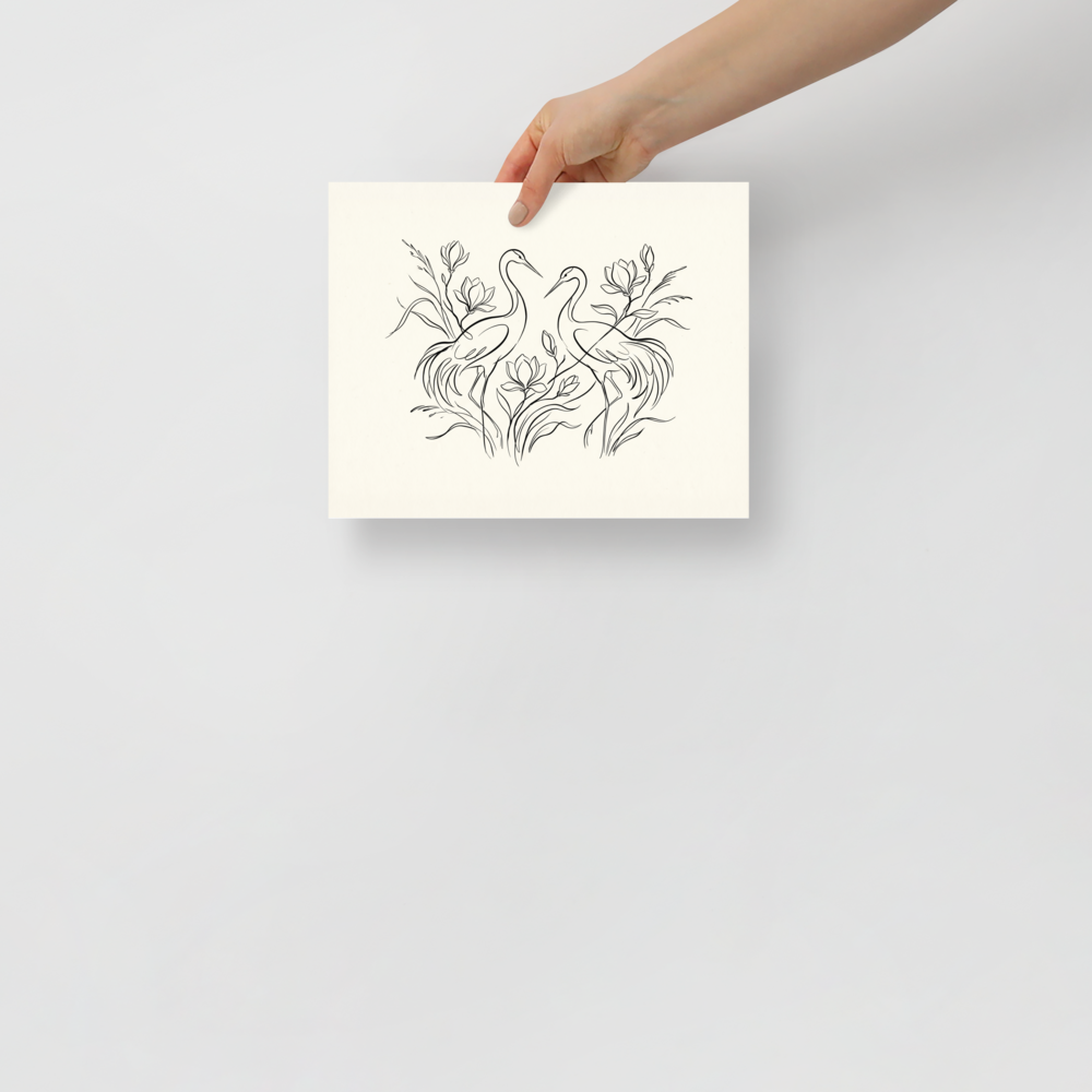 Elegant Avian Pair Mockup