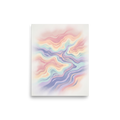'Pastel Waves' — a Abstract art print. Soft, flowing waves of pastel pink, purple, and blue create a calming abstract pattern, perfect for a nursery or a relaxing bedroom.