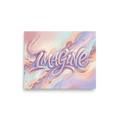 'Dreamer's Imagine' — a Pop art,Abstract art print. The word "IMAGINE" written in flowing, 3D cursive lettering against a swirling pastel background, adding a creative and inspiring touch to a playroom or office.