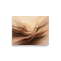 'Earthly Folds' — a Abstract art print. A smooth abstract airbrush painting of warm brown dunes or fabric folds, perfect for an elegant dining room.