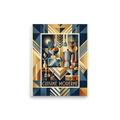 'Cuisine Moderne' — a Art Deco print. A bold, geometric still life featuring a toaster and coffee maker in striking shapes and colors, perfect for a kitchen or dining room.