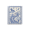 'A Culinary Dream' — a Surrealism print. A surreal blue and white azulejo tile artwork showing flying kitchen tools and ingredients, a charming addition to any Kitchen.