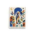 'Creative Form Under the Stars' — a Geometric abstract art,Modernism print. An abstract geometric portrait of a woman beneath a moonlit sky, a striking focal point for a Living Room.