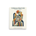 'Geometric Harmony' — a Geometric abstract art,Bauhaus print. A structured abstract composition of arches and geometric shapes, bringing architectural elegance to an Office or Living Room.