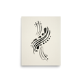 'Fluid Cadence' — a Minimalism,Abstract art print. An abstract minimalist artwork featuring fluid, sweeping black ink brushstrokes and scattered dots on an off-white background, perfect for a modern office.