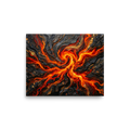'Molten Core' — a Abstract art print. A striking abstract artwork resembling molten lava and dark stone, perfect for a Game Room.