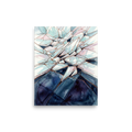 'Baltic Sea Ice Breaking' — a Abstract expressionism print. Abstract watercolor of violently shattered ice and jagged crystal shards, well-suited for a modern Office or Living Room.