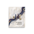 'The Wizard's Calculus', Lyco art wall art in navy and indigo. Two wizard figures in blue and violet cloaks surrounded by golden starlight, botanical leaves, and calculus equations on a blueprint grid, creating an enchanting art piece for a study or office.
