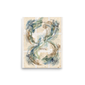 Lyco art wall art, 'The Alchemy of the Ordinary'. Nine panels of aged paper covered in scientific equations, unified by swirling green and blue watercolor washes and the phrase The Alchemy of the Ordinary, ideal for office wall decor.