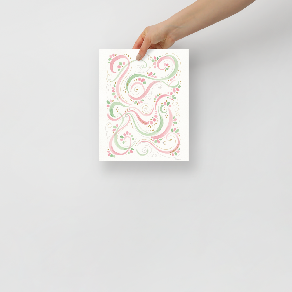 Rococo Layout Pastel Pirouette - Rococo Print | Bedroom Wall Art – Meron