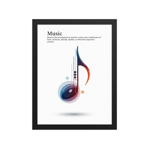 'The Color of Music' — a Abstract art,Pop art print. A vibrant and colorful abstract musical note, a joyful addition to a Music Room or Studio.
