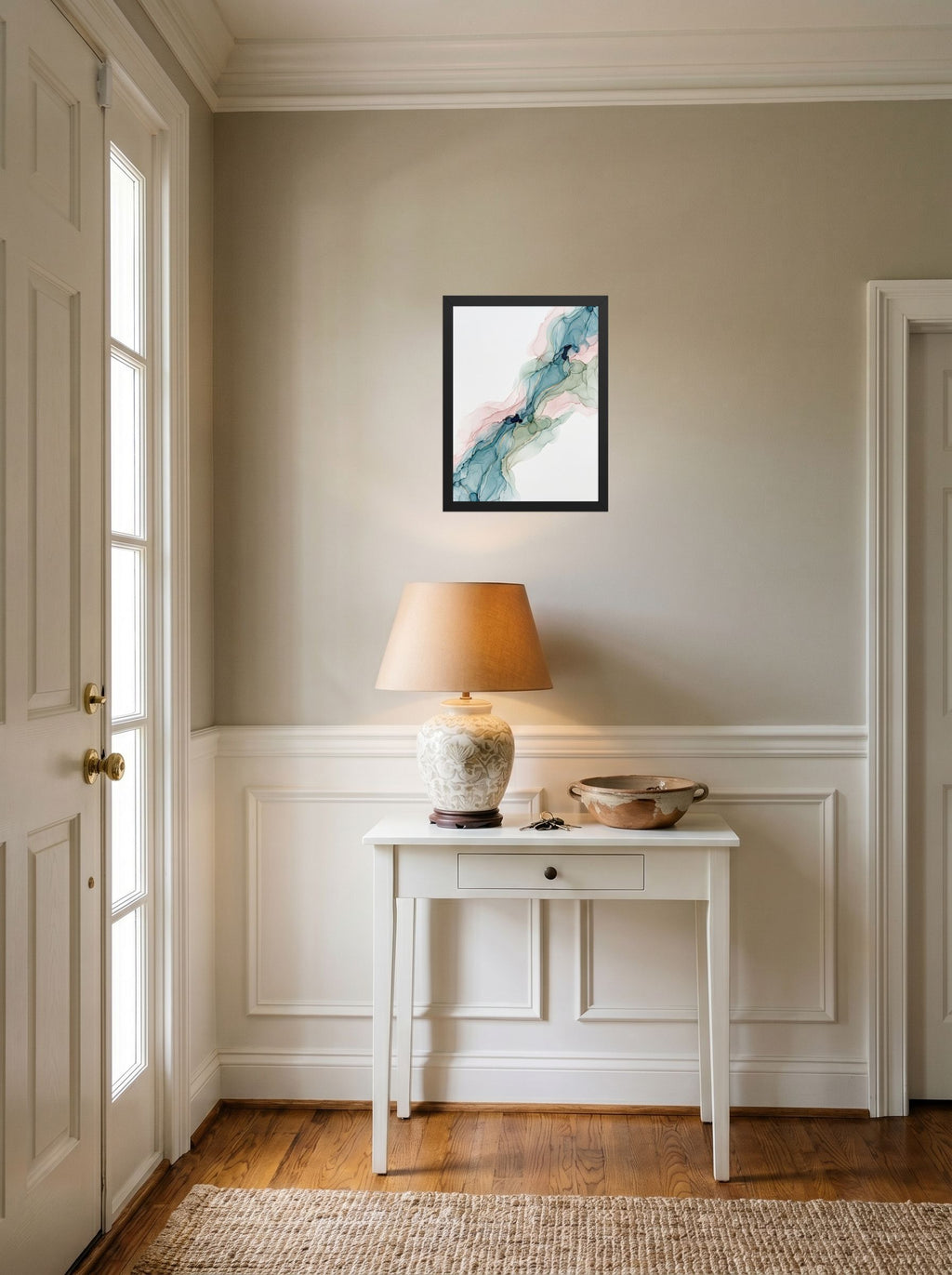 Teal and Blush Alcohol Ink Mockup