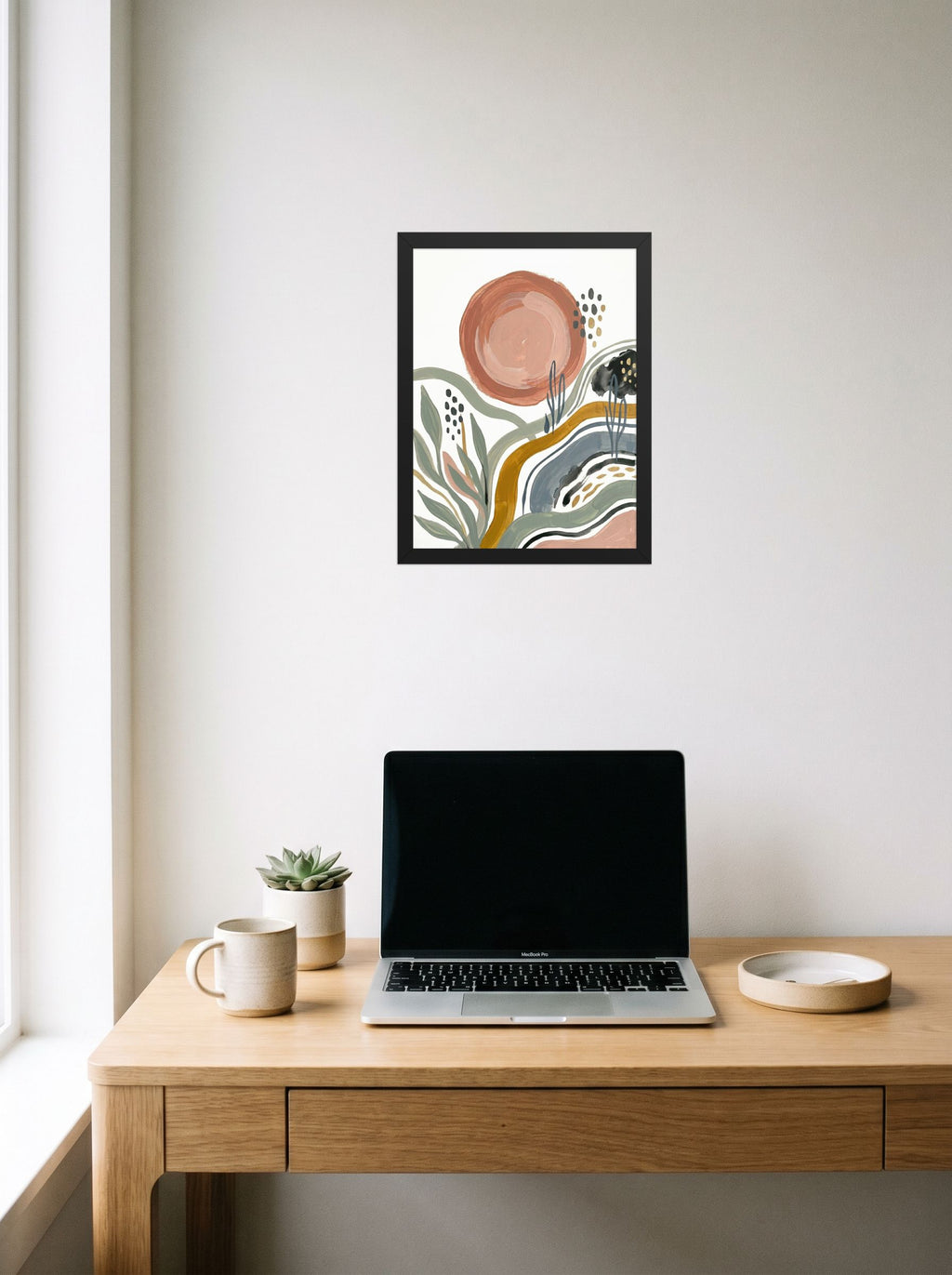 Terracotta Sun and Desert Waves Mockup