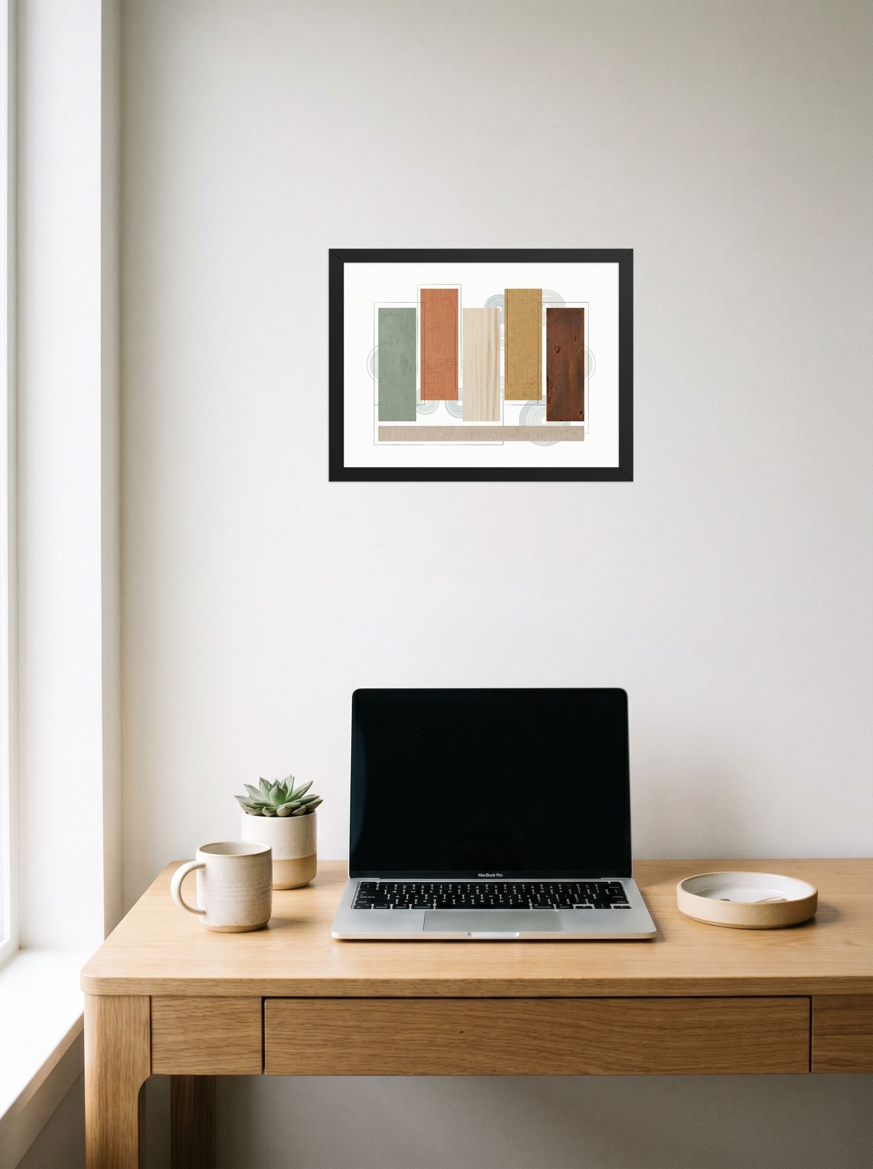 Textured Geometric Symphony Mockup